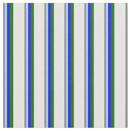 Tissu Gris, Bleu clair, Bleu, Vert foncé & Crème à menth (Fermer)
