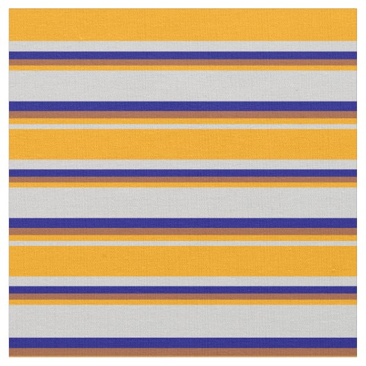 Tissu Gris clair, orange, sienne et lignes bleues (Fermer)