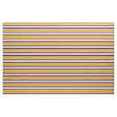 Tissu Gris clair, orange, sienne et lignes bleues (Fat Quarter)