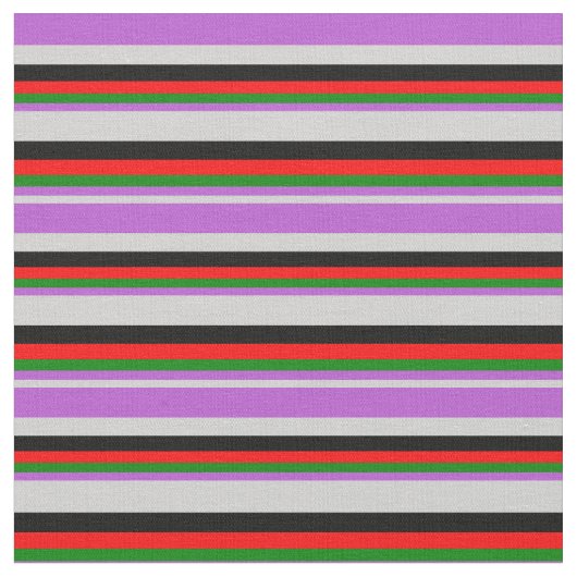 Tissu Gris clair, orchidée, vert, rouge et noir (Fermer)