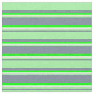 Tissu Gris clair, vert, beige et citron vert