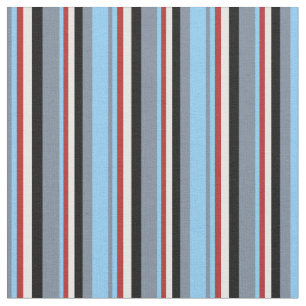 Tissu Gris d'ardoise, bleu ciel clair, rouge, blanc et n
