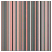 Tissu Gris d'ardoise foncée, lignes Saumons, blanches et (Échantillon)