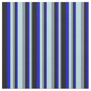 Tissu Gris d'ardoise légère, Bleu en poudre, Bleu et Noi