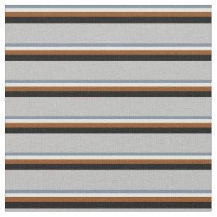 Tissu Gris d'ardoise légère, Cygne clair, Brown, Noir & 