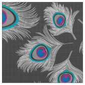 Tissu Gris d'argent / Pics gris sur graphite (Fermer)