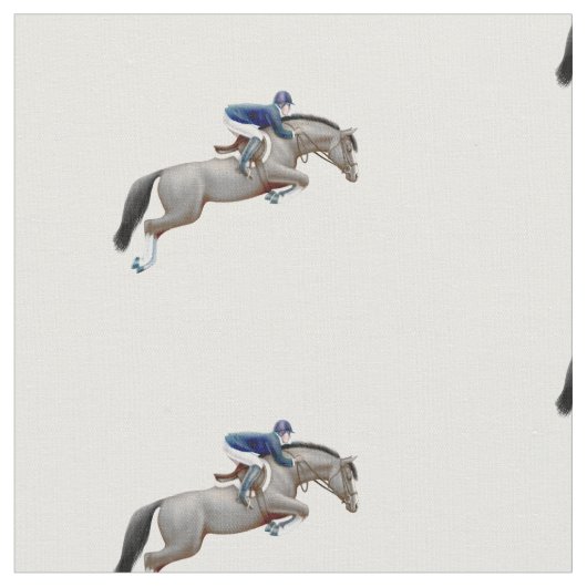 Tissu gris de cavalier de cheval de pullover (Fermer)