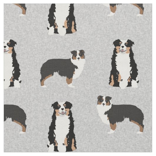 Tissu Gris de chien australien tricolore (Fermer)
