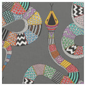 Tissu gris de serpent graphique (Fermer)