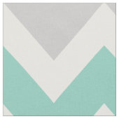 Tissu Gris et Aqua Moderne Chevron Grande échelle (Fermer)
