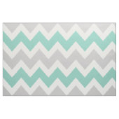 Tissu Gris et Aqua Moderne Chevron Grande échelle (Fat Quarter)