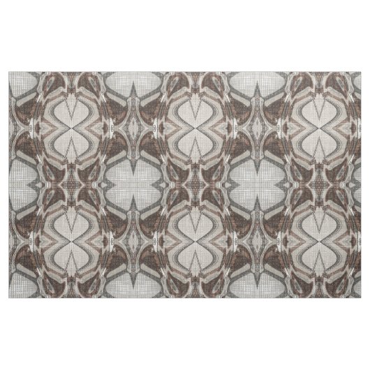 Tissu Gris et art Abstrait Brown (Fat Quarter)