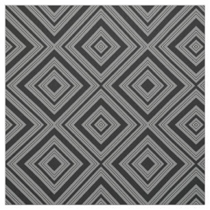Tissu gris et blanc noir de diamants