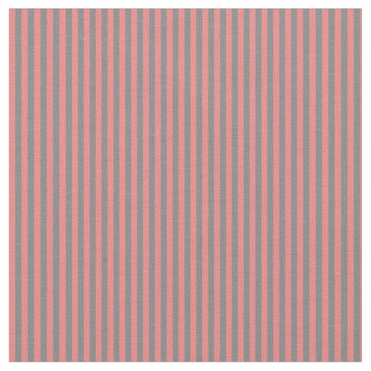 Tissu Gris et corail clair rayures de couleur (Fermer)