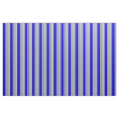 Tissu Gris foncé, Bleu et Jaune clair rayures (Fat Quarter)