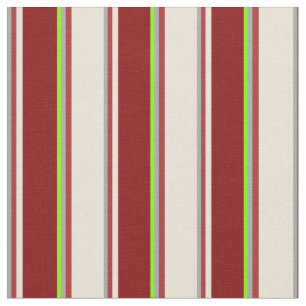 Tissu Gris foncé, Brown, Bisque, Maroon & Chartreuse