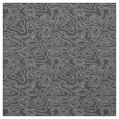 Tissu Gris foncé et blanc rayures ondulée Topogra (Échantillon)