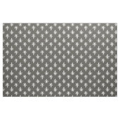 Tissu Gris-foncé et White Fleur De Lis Pattern (Yard)