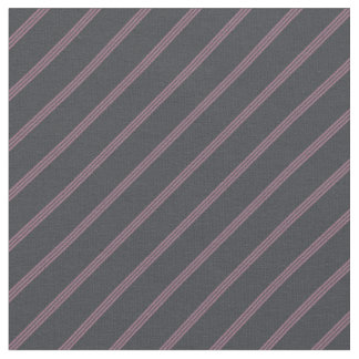 Tissu Gris foncé & rayures roses