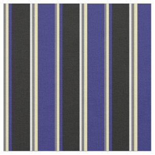 Tissu Gris foncé, Tan, Bleu foncé, Noir et Blanc