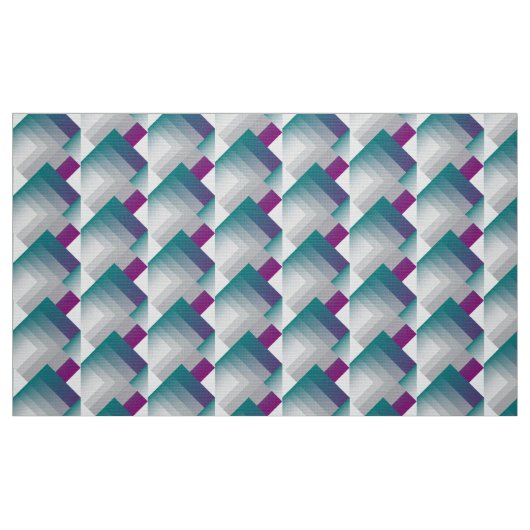 Tissu gris magenta turquoise (Fat Quarter)