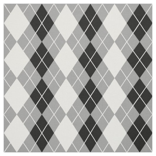 Tissu Gris noir blanc Jacquard Diamant Design (Échantillon)