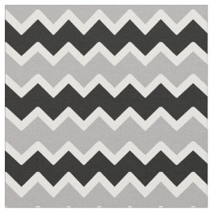 Tissu Gris noir Chevron Motif Zigzag