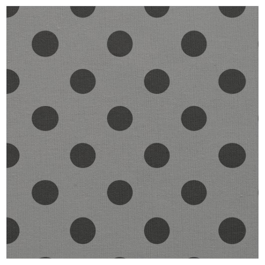 Tissu Gris noir Pois Textile (Fermer)