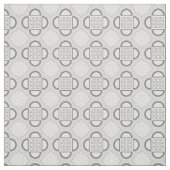 Tissu gris Quatrefoil (Échantillon)