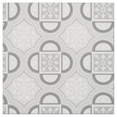 Tissu gris Quatrefoil (Échantillon)