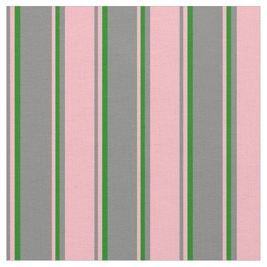 Tissu Gris, rose clair et Motif vert (Fermer)