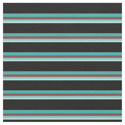 Tissu Gris, Turquoise, Brown, Vert de mer clair & Noir (Fermer)