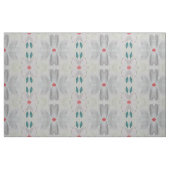 Tissu Gris Turquoise Et Rouge (Fat Quarter)