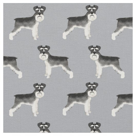 Tissu grise de chien schnauzer (Fermer)