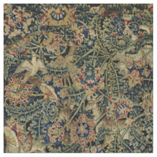 Tissu Grosse Feuille Verdure & Animaux Tapisserie Renais