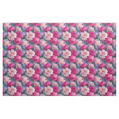 Tissu Grosse Fleur rose rétro (Yard)