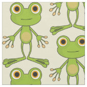 Tissu Grosses grenouilles animaux verts mignons modèle p (Fermer)