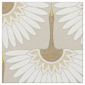 Tissu grues art déco beige (Fermer)