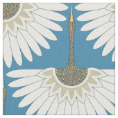 Tissu grues art déco bleu (Fermer)