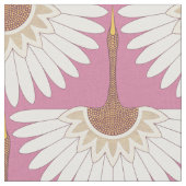 Tissu grues art déco rose (Fermer)