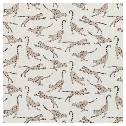 Tissu Guépard léopard calmant beige crème chaud neutre (Fermer)