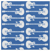 Tissu Guitares Électriques Graphique en Blanc (fermé)