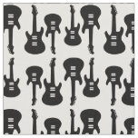 Tissu Guitares &#233;lectriques Retro Guitars Motif B&amp;W