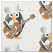 Tissu Guitariste pingouin (Détail)