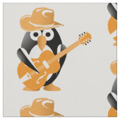 Tissu Guitariste pingouin (Détail)