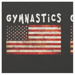 Tissu Gymnastique Grunge Américain Drapeau USA