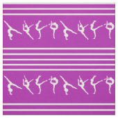 Tissu Gymnastique rayée pourpre et blanche (Échantillon)