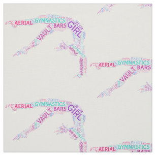 Tissu Gymnastique Word Art Fabric