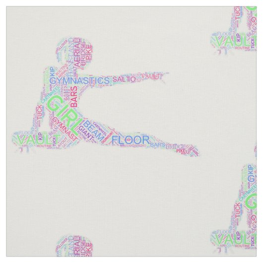 Tissu Gymnastique Word Art Version 2 Fabric (Échantillon)