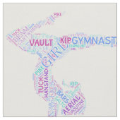 Tissu Gymnastique Word Art Version 4 Fabric (Fermer)